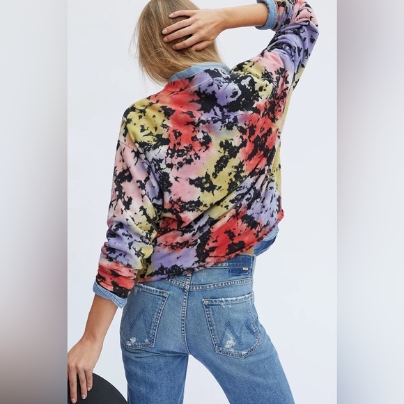 ANTHROPOLOGIE | LETLUV ZOEY TIE-DYE SWEATSHIRT SMALL - Picture 3 of 8